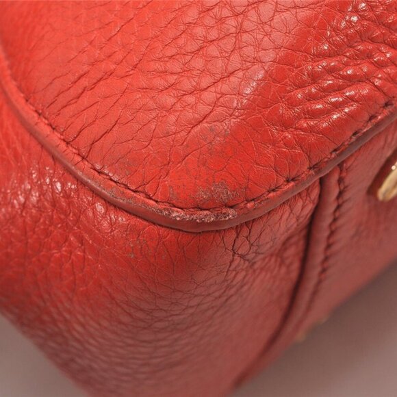 TORY BURCH Amanda Leather 2Way Shoulder Hand Bag Purse Orange - Picture 9 of 15